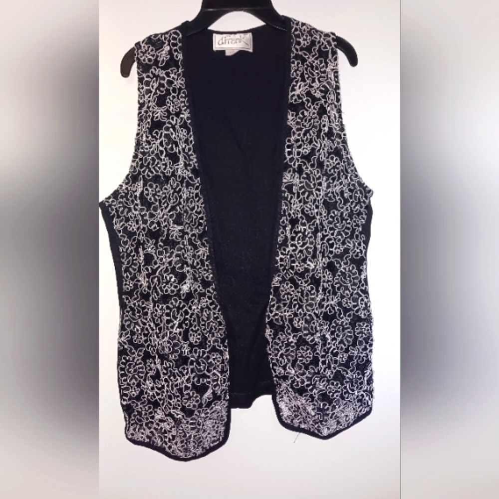 d. Frank Black & White Vest. Size 12.